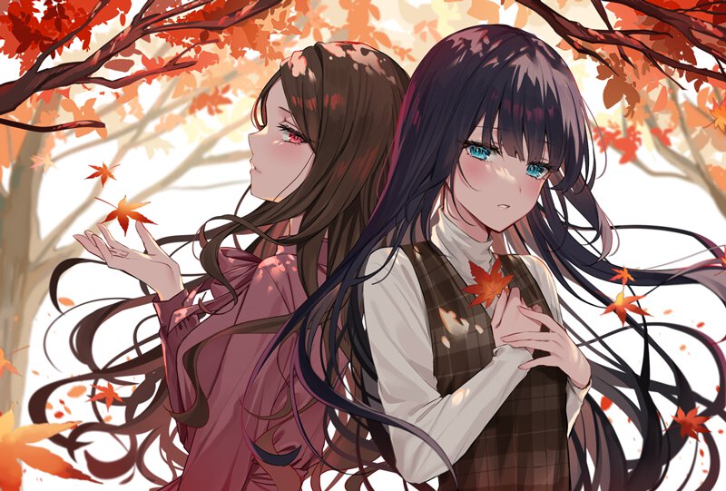「木枯らしに抱かれて」（イラスト：緋月ひぐれ）