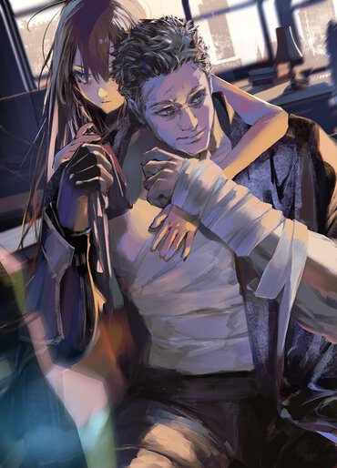 こちらが『魔女と傭兵』五巻表紙のイラストです