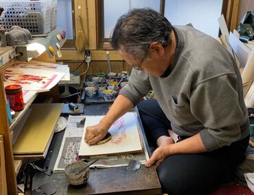 摺師：中山誠人氏