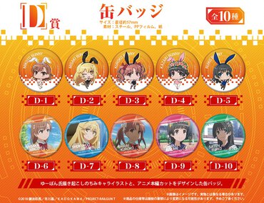 D賞：缶バッジ（全10種）