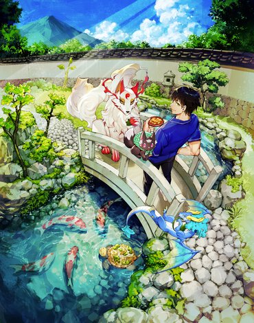 『神の庭付き楠木邸』3巻カバーイラスト