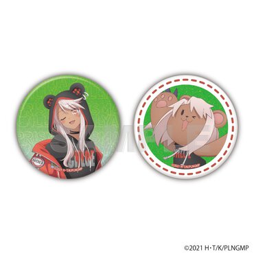  グリッター缶バッジセット【くまコレ・クロエ】