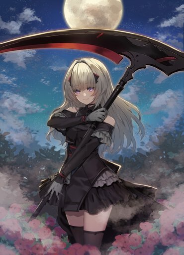 『死神少女は陰から推しを眺めたい』口絵①