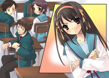 『涼宮ハルヒの憂鬱』1巻口絵